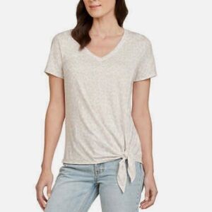 MATTY M V-neck Top
Side Tie Tee Natural Cheetah